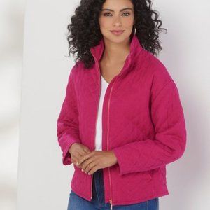 Soft Surroundings Realms Quilted Jacket, Size Small, Fuchsia, New Without Tags.